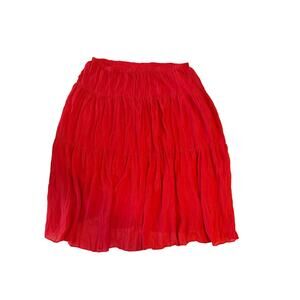 California Krush Knee Length Skirt Womens 2X Red Fairy Boho Cottagecore Holiday